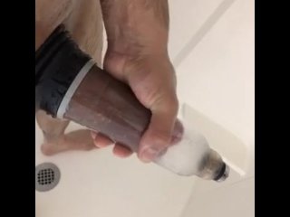 shower pump, penis pump, masturbation, bath masturbation