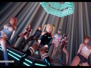 Preview 1 of [MMD] PSY - GENTLEMAN DOA Striptease Marie Rose Honoka Misaki Mai Shiranui Tamaki Katsumi Nyotengu