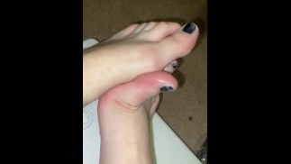  Sexy cum covered feet  feet rubbing on each other lots of noises