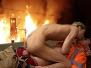 Preview 5 of Fireman put out the fire with cum