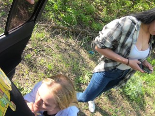 Girlfriend lost at rock-paper-scissors_and had to suck fellow traveler - EPICFACIAL - POV