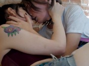 Preview 2 of TGIRLS PORN: Astra Kat and Luna Vixen Make Love
