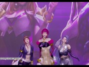 Preview 1 of MMD Black Pink - How You Like That Hot Striptease Ahri Akali Evelynn Kaisa League of Legends KDA