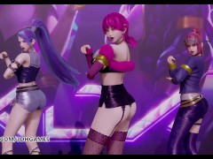 [MMD] Black Pink - How You Like That Hot Naked Dance Ahri Akali Evelynn Kaisa League of Legends KDA