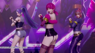 MMD Black Pink How You Feel About That Sultry Striptease Evelynn Kaisa From League Of Legends KDA Ahri Akali