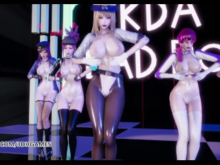 [MMD] RedVelvet – Bad Boy Hot Naked Dance Ahri Akali Evelynn Kaisa League of Legends KDA