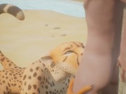 Preview 3 of Leopard Furry Girl Fucks skinny Guy