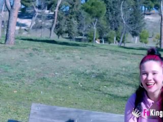 Redhead hottie_seduces people in public and then gets fucked for_good