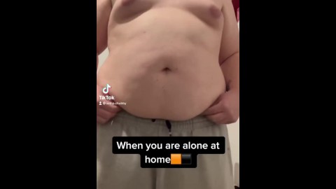 Chubby teen loves to show everyone how fat he is