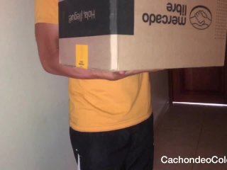 real, latina, homemade, delivery guy