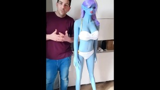 MY BLUE SEXDOLL elfe , unboxing of this crazy cosplay lovedoll