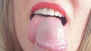 Test Blowjob Licking Cockhead And Edging Cock Huge Cums For Twenty Minutes