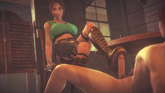 LARA CROFT TOMB RAIDER PERFECTLY JUMPS ON A DICK | 3D Animation