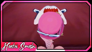 Serena deepthroatt deinen Schwanz, bevor sie POV gefickt wird - Pokemon Hentai
