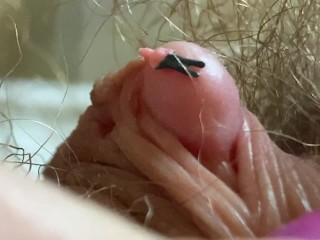 Extreme Close-up Grote Clit Vagina Kontgat Mondreuzess Fetish Video Harig Lichaam!