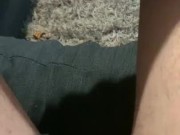 Preview 2 of POV naughty couch pissing pee big dick