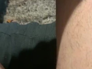 POV naughty couch pissing pee big dick 
