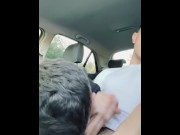 Daniel suck’s Jack cock in car outdoor 