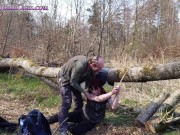 Preview 3 of Girl tied to tree log in public forest: Breath control & teasing to orgasm - Preview!