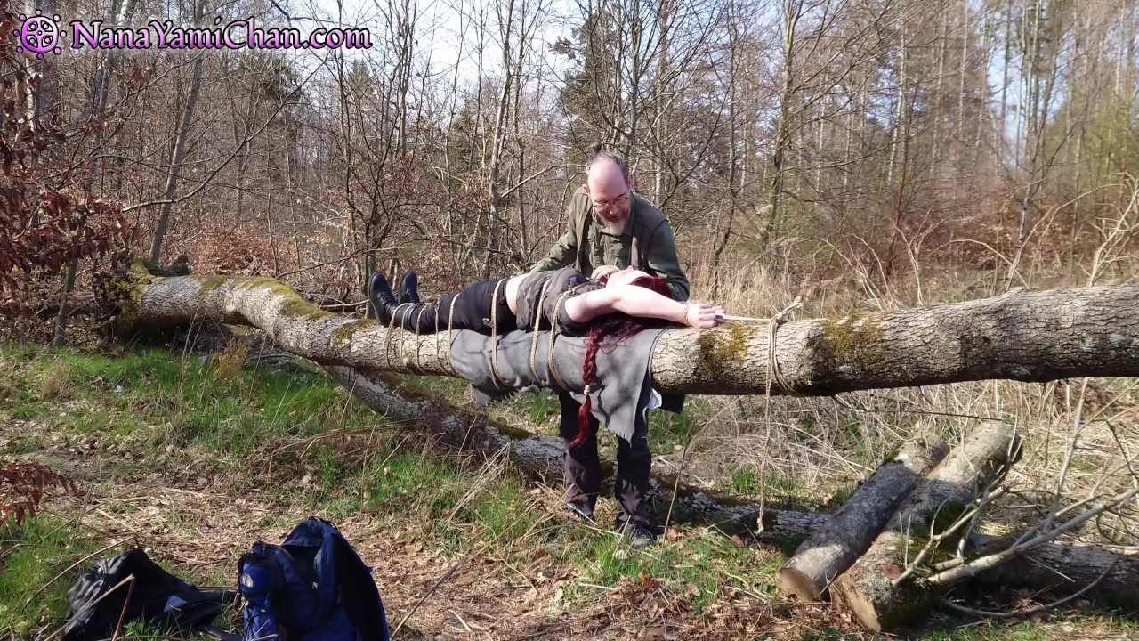 Girl Tied to Tree Log in Public Forest: Breath Control & Teasing to Orgasm  - Preview! - Pornhub.com