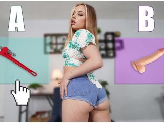 blonde, pov, big butt, Anna Claire Clouds