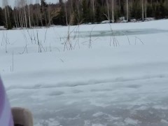 Pull Up Pee and Leak Outdoors