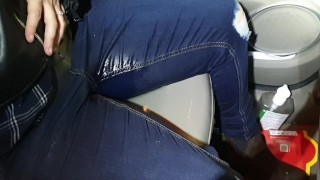 Naughty Girl Enjoys Flooding Her Jeans