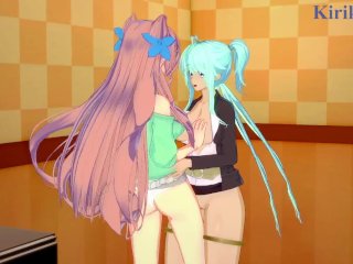 Maria Cadenzavna Eve and Cagliostro engagein intense lesbianplay - Symphogear Hentai