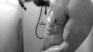 Daddy taking a shower