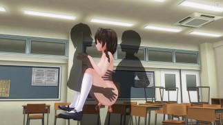 3D HENTAI Doppelte Penetration bei einem Schulmädchen in der Hebeposition