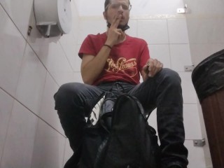 Smoking inside a Public Toilet