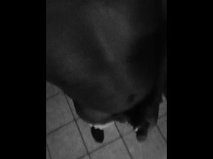 Almost caught masturbating & pissing late night