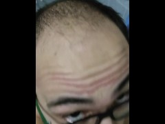 a sloppy and dirty blowjob to a 8 inches dildo with deep throat, dialog JOI and Gagging