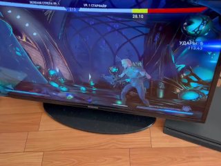 I play console and fuck her in the mouth - Ikasmoks