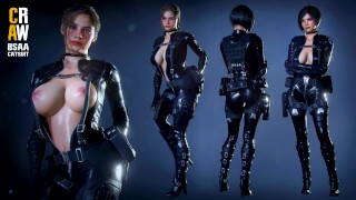 RE2、ClaireセクシーなBSAAキャットスーツ