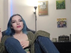 Smoking Goth Foot Fetish