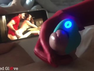 solo male fleshlight, vibrator, big dick, watching porn