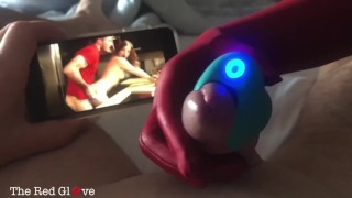 Wife uses vibrator on my cock