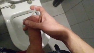 STEP SISTER CAUGHT BIG COCK CUMSHOT IN PUBLIC TOILET