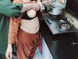 Desi Indian Wife Fucked in Kitchen in both Holes with Clear Hindi Audio