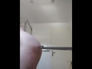 Preview 2 of sneak peek of me before masturbating in my friend's bathroom :)