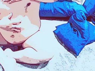 アニメ風編集で同人エロボイスでオナニー