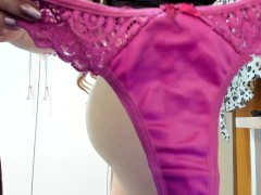 teen redhead trying on different hot panties