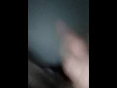 Horny hippy with huge dick cums on self