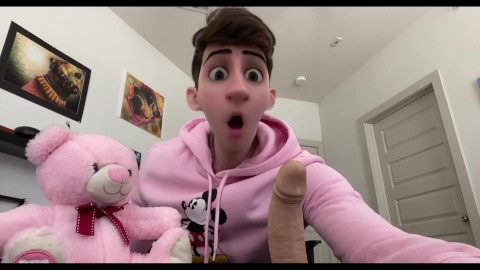 Cute Disney Cartoon Boy Sucks on a Dildo