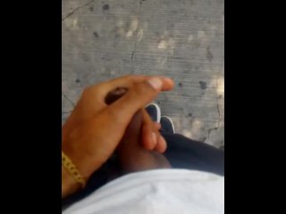 handjob, public, cumshot, vertical video