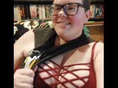 SFW BBW Goth Cleavage Tease Slideshow