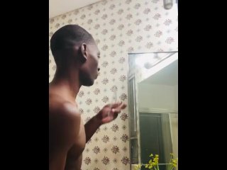 barber shop, teen, haircut, vertical video
