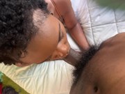 Preview 1 of EBONY BABE GETS THROAT USED & FUCKED ROUGH | Tommy & Day