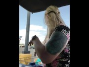Preview 2 of **Public*** Big Titted MILF Flashing Tits While Loading Groceries xxMissSwitchxx